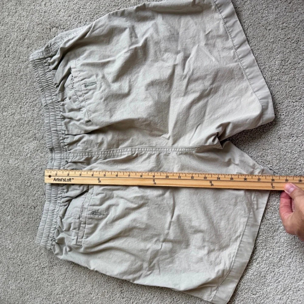 J.Crew Dock Shorts Khaki Tan Elastic Waist Stretch Cotton BE057 Size L